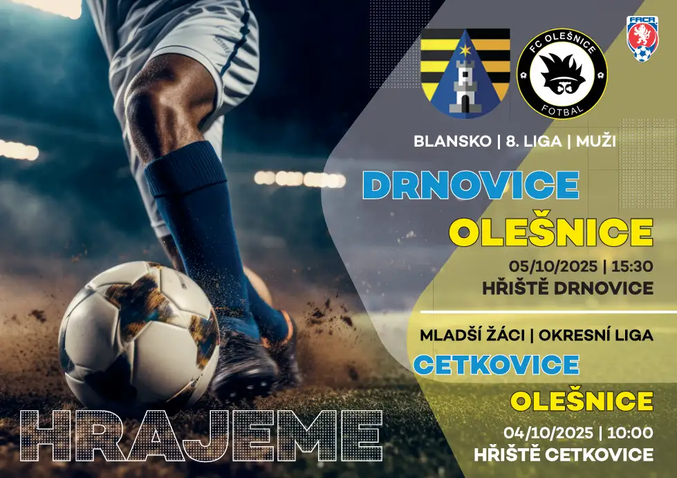 POZVÁNKA | Oba týmy na venkovních hřištích