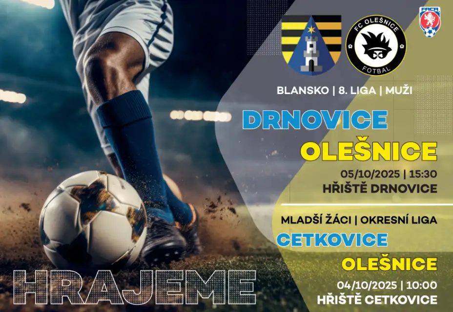 POZVÁNKA | Oba týmy na venkovních hřištích