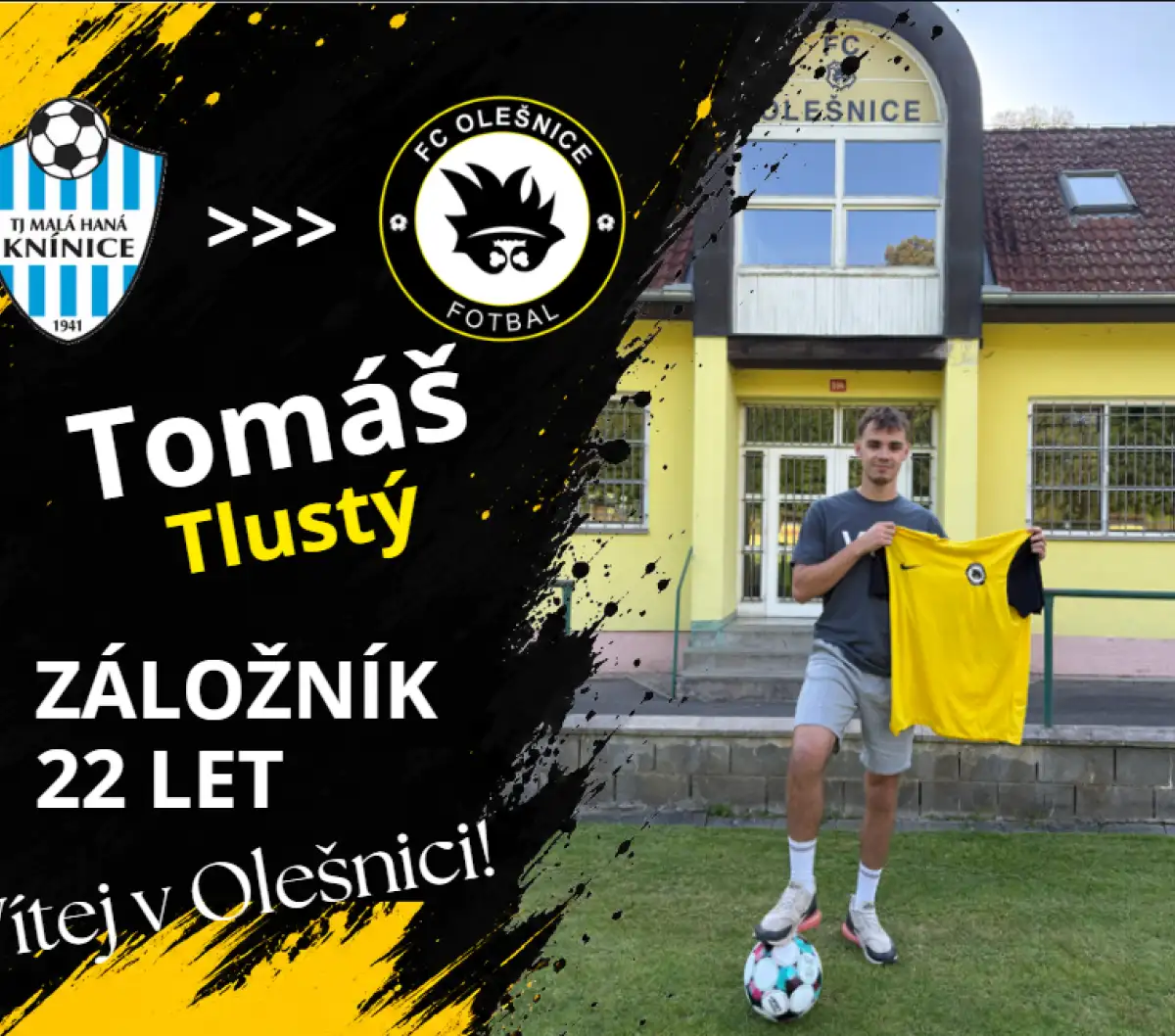 PODPIS |  Představujeme novou posilu: Do Olešnice přichází Tomáš Tlustý!