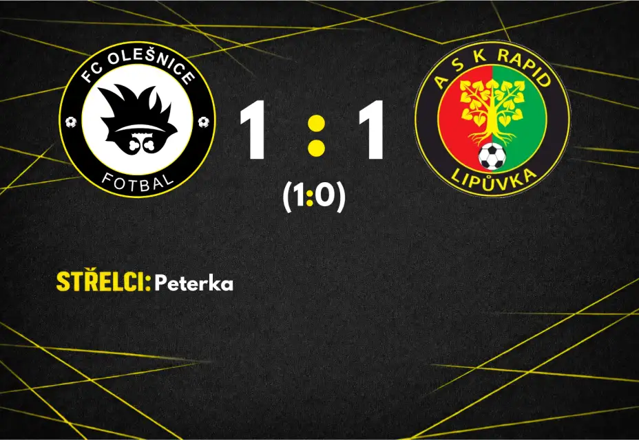 Třízápasová vítězná série je u konce. S Lipůvkou si stejně jako minulé jaro body rozdělujem