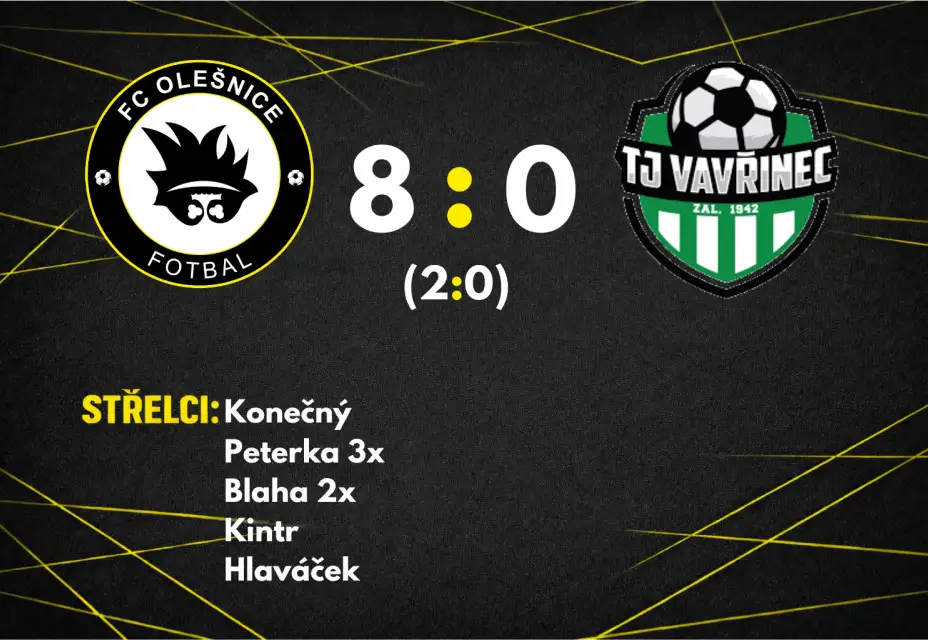 Vavřinec jsme porazili rozdílem třídy, druhý hattrick jara vstřelil Jirka Peterka