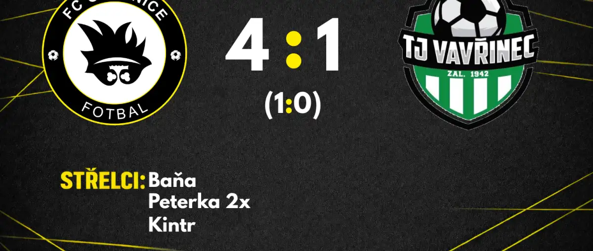 VÍTĚZSTVÍ | Proti Vavřinci vítězíme 4:1