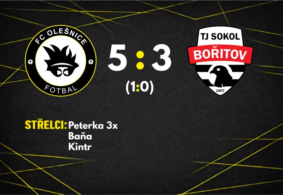 Na začátek sezony jsme se naladili vítězně, proti loňskému mistrovi 8. ligy vítězíme 5:3