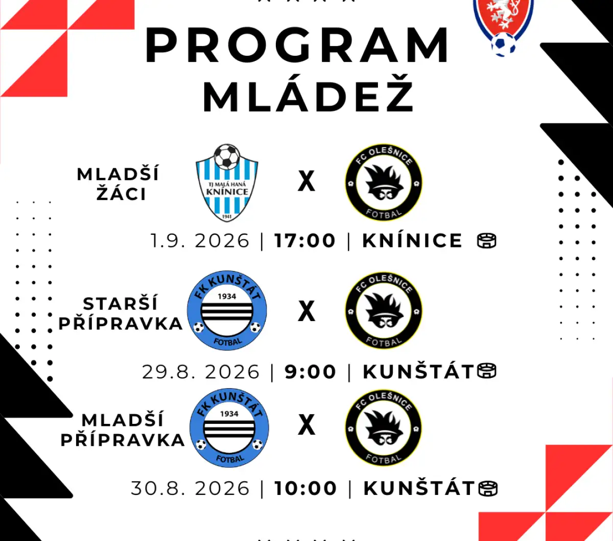 POZVÁNKA MLÁDEŽ |  Soutěž se rozjede také pro olešnickou mládež. Novinkou jsou družstva přípravek!