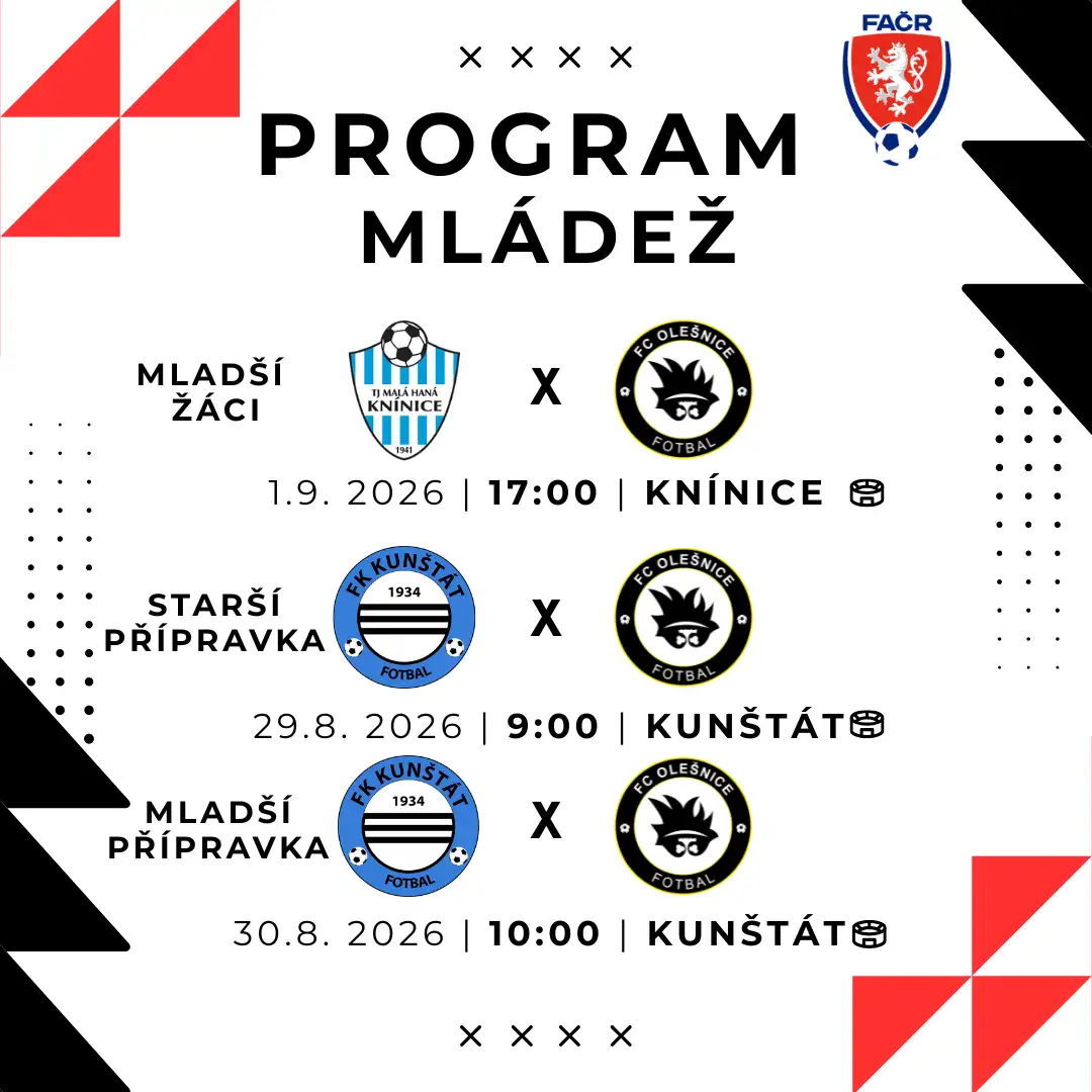 POZVÁNKA MLÁDEŽ |  Soutěž se rozjede také pro olešnickou mládež. Novinkou jsou družstva přípravek!