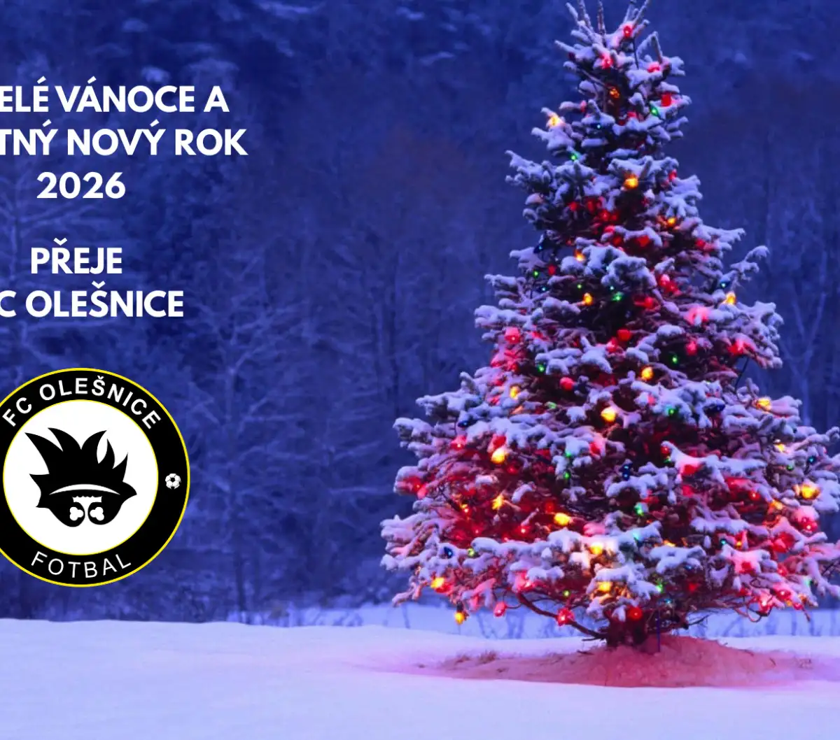 VESELÉ VÁNOCE A ŠŤASTNÝ NOVÝ ROK 2026 PŘEJE FC OLEŠNICE