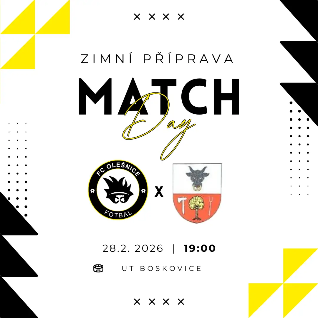 POZVÁNKA | V sobotu nás čeká přípravné utkání číslo tři!